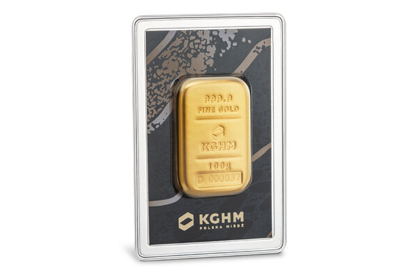 Gold bar from KGHM