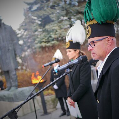 Uroczystości pod pomnikiem Jana Wyżykowskiego - Barbórka KGHM