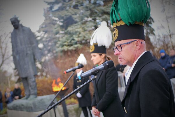 Uroczystości pod pomnikiem Jana Wyżykowskiego - Barbórka KGHM