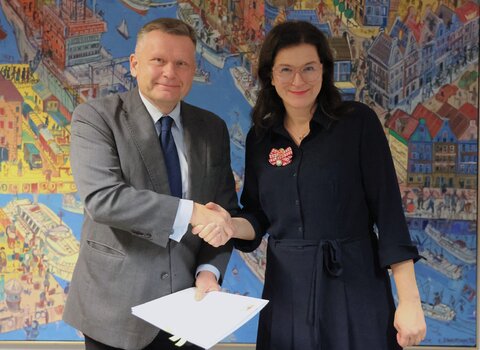 waldemar ossowski i prezydent aleksandra dulkiewicz fot dominik paszlinski