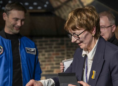 dr. Sławosz Uznański-Wiśniewski (po lewej) i Renata Adamowicz (po prawej)