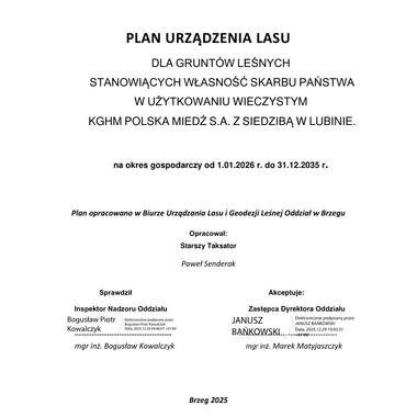 PROJEKT PLANU URZĄDZENIA LASU 2026-2035