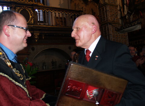 Andrzej Zbierski Honorowym Obywatelem Miasta Gdańska, 2011, fot  Bernadeta Galus,  mat  NMM