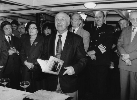 Wodowanie książki Jerzego Litwina, 1989, mat  archiwum prywatne