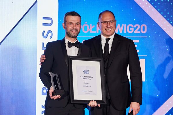 KGHM Rekinem Biznesu 2026 w kategorii Spółka WIG 20