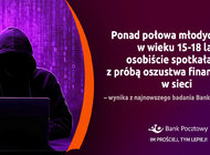 Ponad połowa młodych ludzi w wieku 15-18 lat deklaruje, że osobiście spotkała się z próbą oszustwa finansowego w sieci