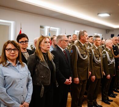 Uroczyste otwarcie sali tradycji Dowództwa Wojsk Obrony Terytorialnej 6