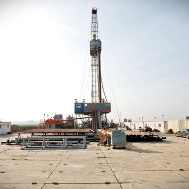 Wiertnia firmy PeBeKa SA  podczas realizacji wiercenia