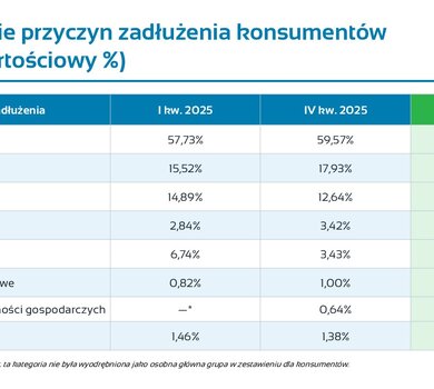 Przyczyny zadłużenia ERIF