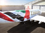 Emirates prezentują nowe malowanie flagi ZEA na Airbusie A380 