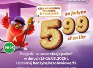 PB95 za 5,99 zł/l. Auchan ponownie obniża ceny paliwa