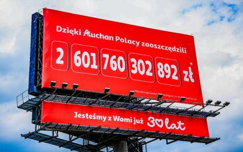 Przez 30 lat Polacy zaoszczędzili z Auchan 2,6 biliona. Licznik wciąż rośnie
