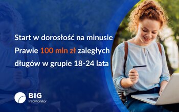 BIG InfoMonitor: Finansowa pułapka na starcie. Zaległe długi młodych zbliżają się do 100 mln zł
