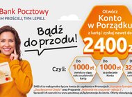 Nawet 2 000 zł w gotówce i 32 000 punktów wymieniane na nagrody. W Banku Pocztowym wystartowała nowa oferta do Konta w Porządku