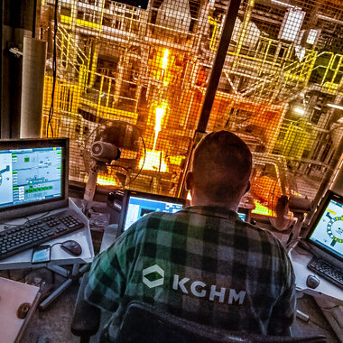 Legnica Copper Smelter and rafinery - anode rotary-casting-refining furnace