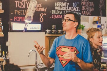 Maciej Stańczyk współwłaściciel klubokawiarni "Niebostan"