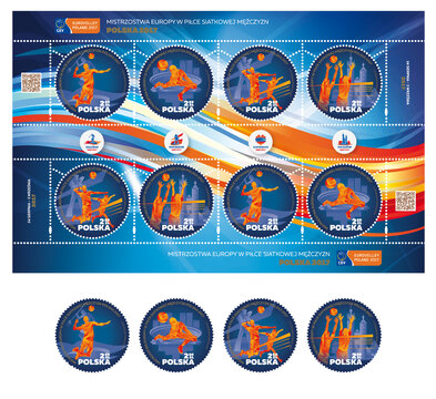 Mistrzostwa Europy w Piłce Siatkowej Mężczyzn Polska 2017 _ arkusz znaczków 