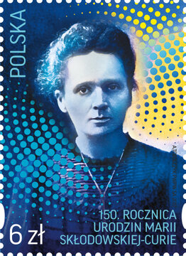 150 rocznica urodzin Marii Skłodowskiej-Curie _ znaczek 