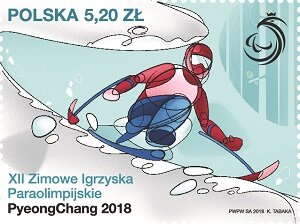 XII Zimowe Igrzyska Paraolimpijskie PyeongChang 2018 _ znaczek 