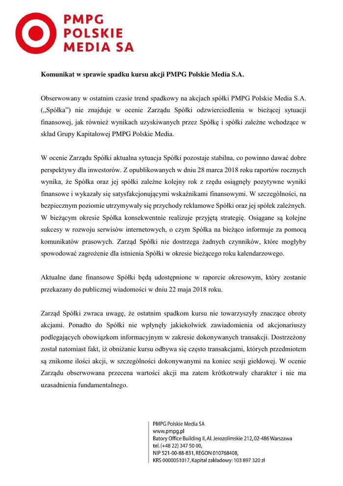 Komunikat w sprawie spadku kursu akcji PMPG Polskie Media S.A..pdf