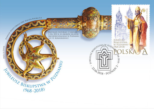 Jubileusz biskupstwa w Poznaniu (968-2018) _ koperta FDC 