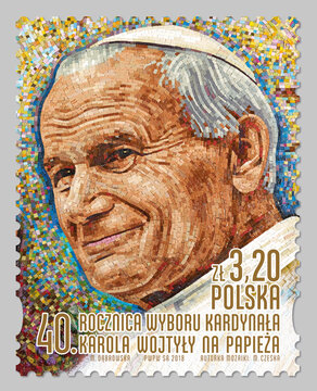 40. rocznica wyboru kardynała Karola Wojtyły _ znaczek 