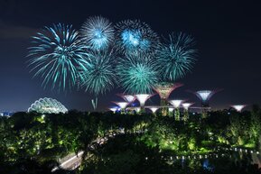 Pod koniec listopada przepiękny park Gardens by the Bay w Singapurze zmienia się w świąteczny jarmark – Christmas Wonderland. Zdjęcie BaLL LunLa  Shutterstock.jpg