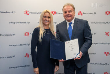 Na zdjęciu: Prezes Agnieszka Kłos i prezydent Pracodawców RP Andrzej Malinowski 