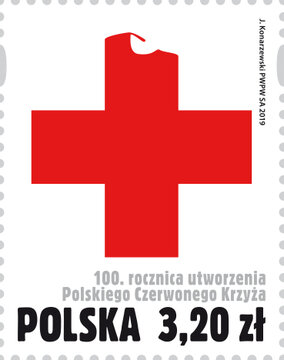 100. rocznica utworzenia Polskiego Czerwonego Krzyża _ znaczek 