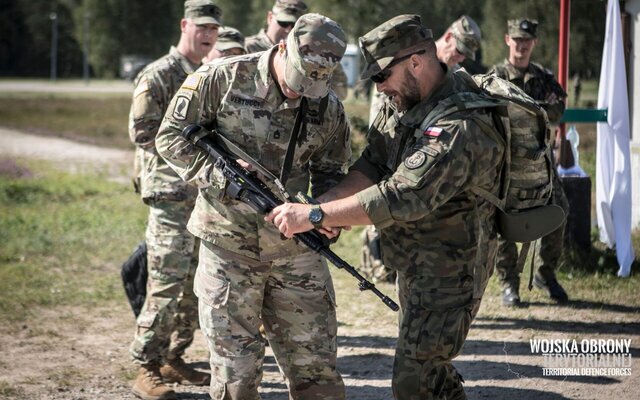 Amerykańscy gwardziści u podkarpackich terytorialsów 3PBOT - 12.09.2019