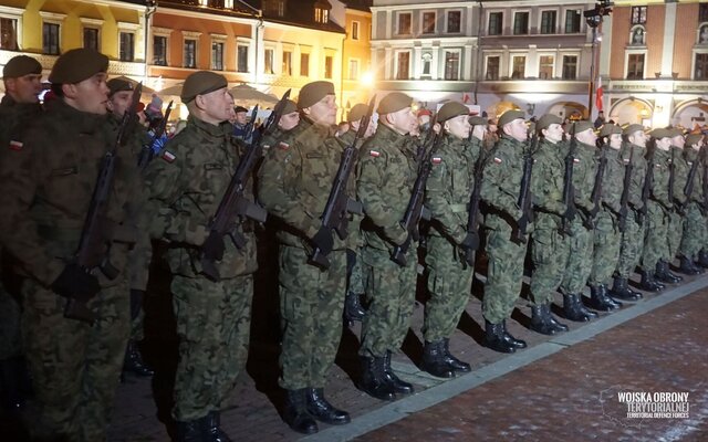 Promocja podoficerska lubelskich Terytorialsów w Zamościu