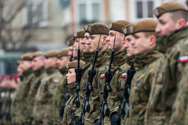 Kutno - przysięga żołnierzy 9 Łódzkiej Brygady OT