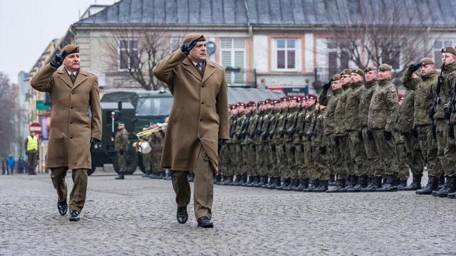 Kutno - przysięga żołnierzy 9 Łódzkiej Brygady OT
