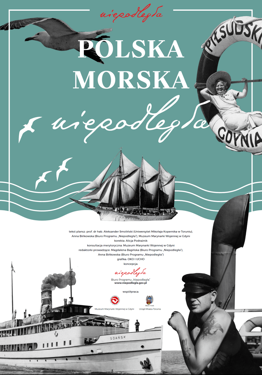 plansza tytułowa wystawy Polska morska Niepodległa