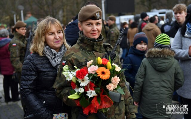 Przysięga żołnierzy Wojsk Obrony Terytorialnej w Gorzowie Wielkopolskim