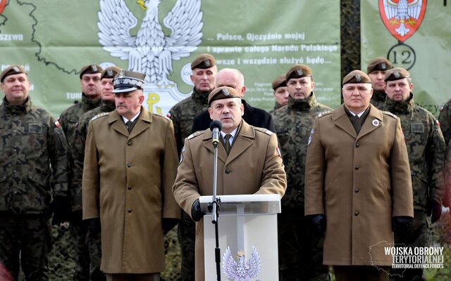 Przysięga żołnierzy Wojsk Obrony Terytorialnej w Gorzowie Wielkopolskim