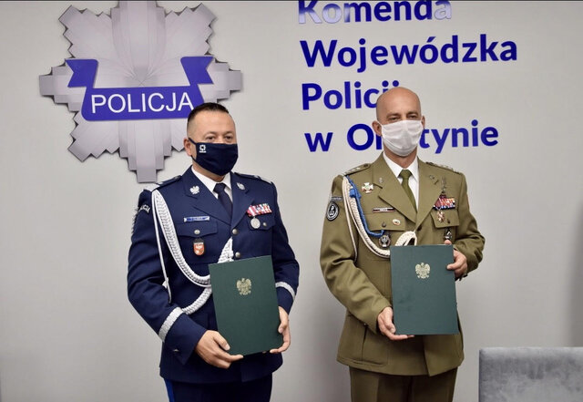 Porozumienie o współpracy 4. Warmińsko-Mazurskiej Brygady OT z Policją 