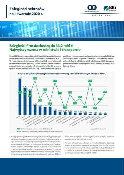 BIG InfoMonitor Zaległości sektorów po I kwartale 2020 dochodzą do 33,2 mld zł.pdf