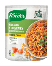 Makaron z soczewicy w sosie pomidorowym Knorr.png