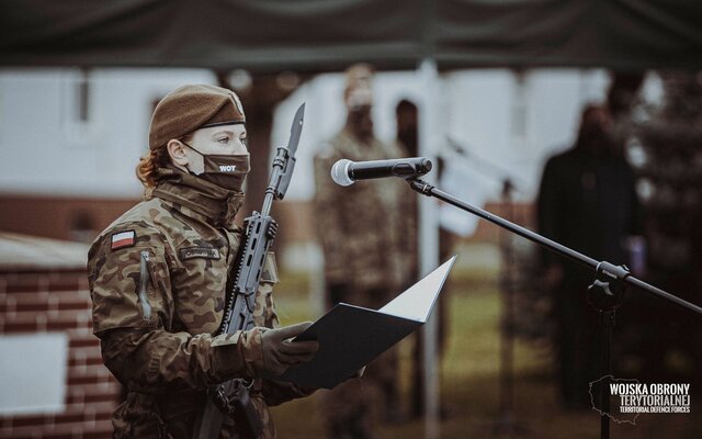 Przysięga żołnierzy 7 Pomorskiej Brygady OT w Słupsku