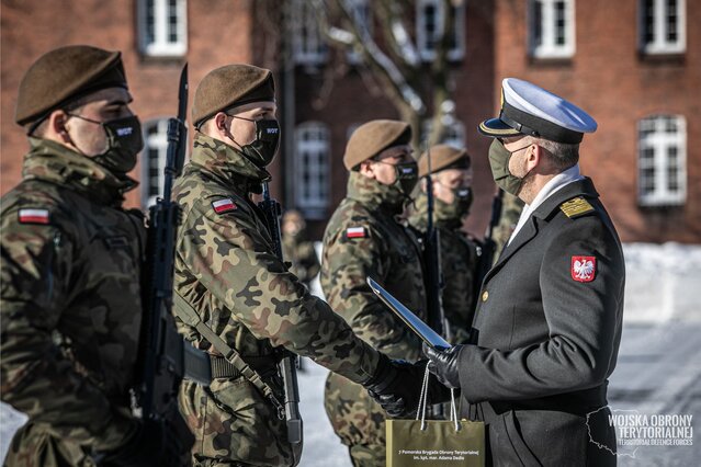 Przysięga żołnierzy 7 Pomorskiej Brygady OT