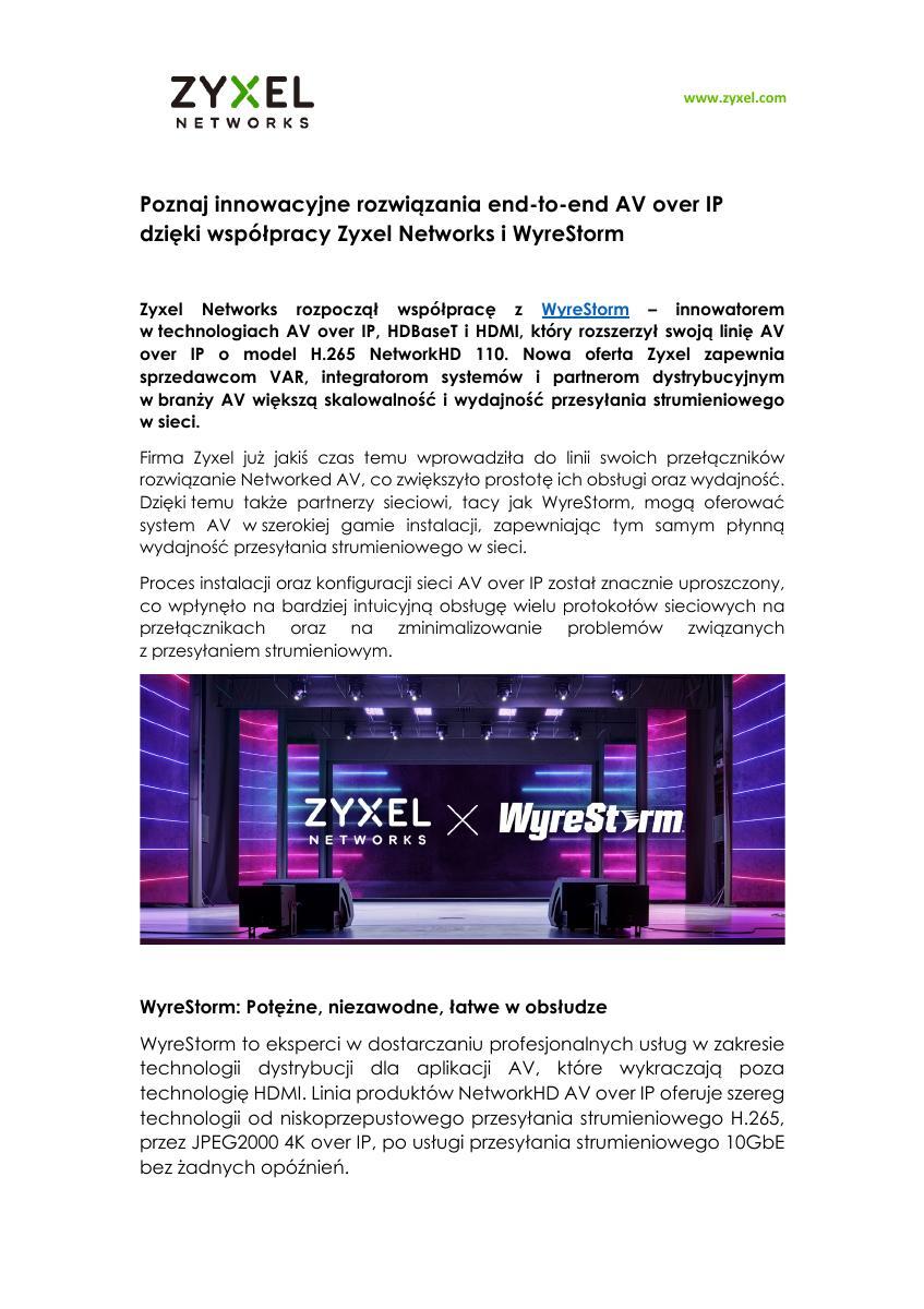 Zyxel Networks i WyreStorm 29032021