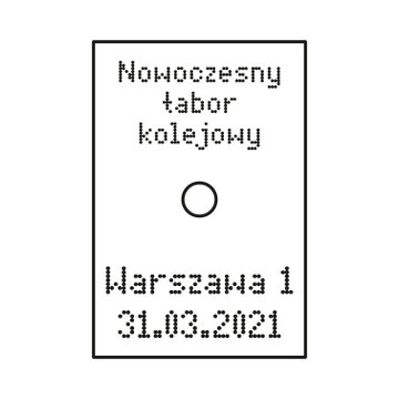 NowoczesnyTaborKolejowy datownik 