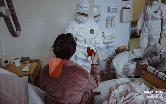 Skwierzyna - ewakuacja pacjentów ze szpitala w Skwierzynie