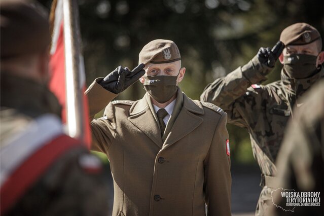 Przysięga wojskowa w 5 Mazowieckiej Brygadzie OT