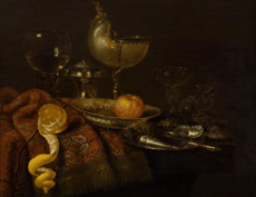 Willem Claesz Heda Martwa natura z nautilusem, ostrygami i srebrną solniczką.PNG