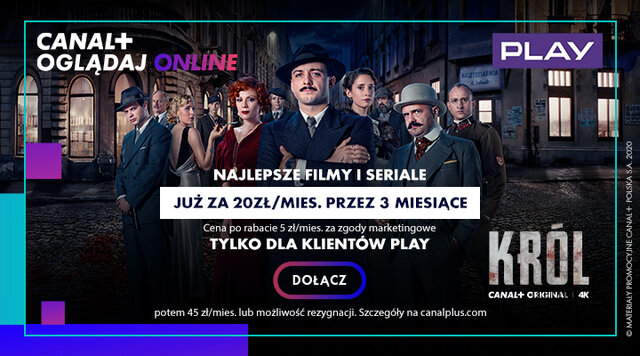 „Zapłać z Play”  w serwisie CANAL+ online i ciesz się dostępem do seriali, filmów i sportu w atrakcy 