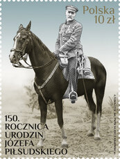 150. rocznica urodzin Pilsudskiego _ znaczek.jpg