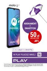 W Play płacisz mniej – abonament i smartfon już za 50 złotych miesięcznie - plakat Motorola 