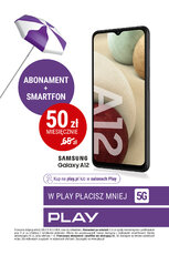 W Play płacisz mniej – abonament i smartfon już za 50 złotych miesięcznie - plakat Samsung.jpg